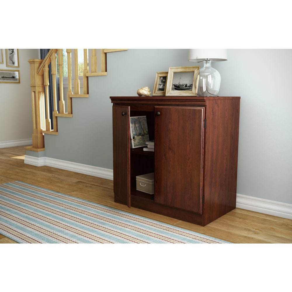 South Shore Morgan 2-Door Storage Cabinet, Royal Cherry