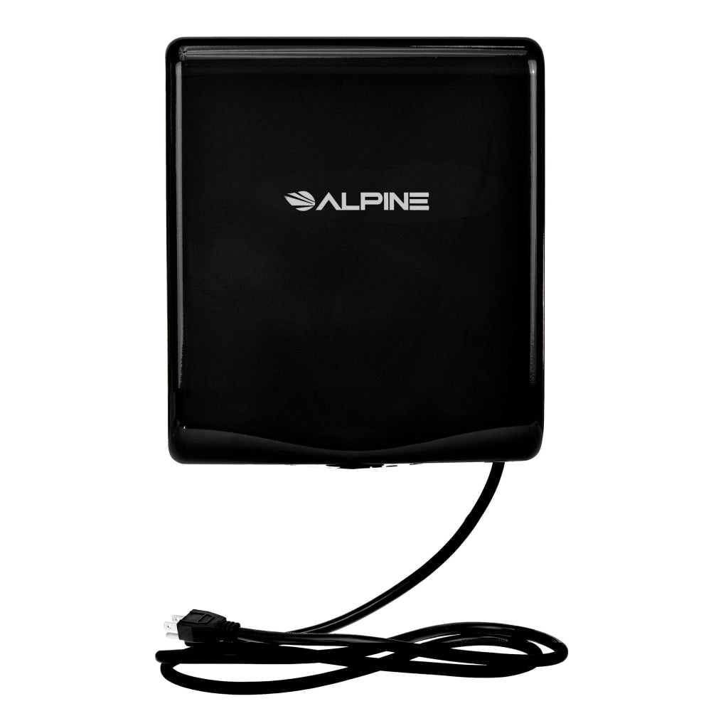 Alpine Industries Willow Commercial High-Speed Automatic Electric Hand Dryer With Wall Guard, Black