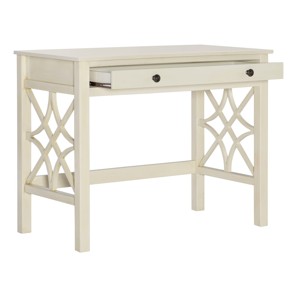 Linon Camille 38inW Home Office Writing Desk, Antique White