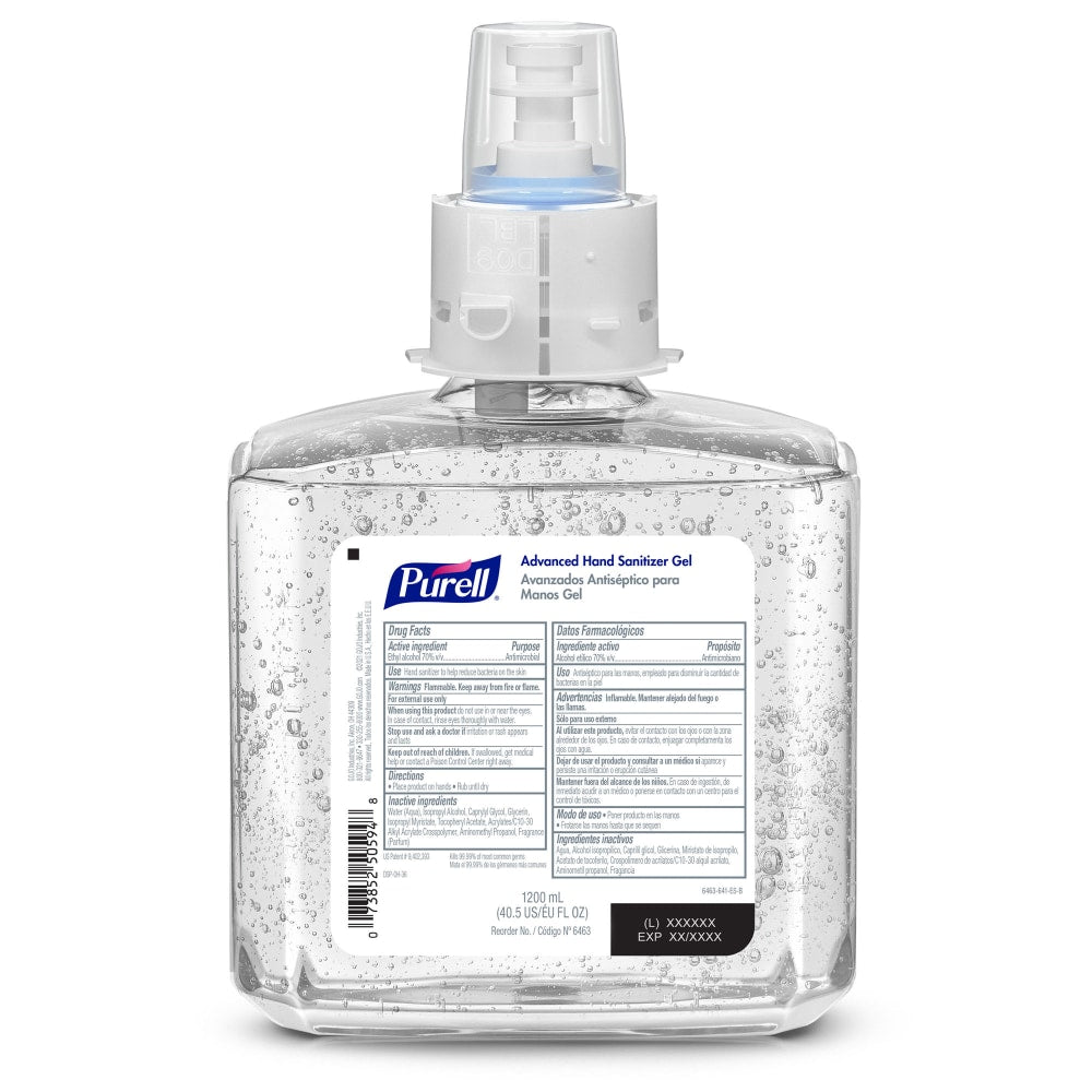 PURELL Advanced Hand Sanitizer Gel ES6 Refill, Clean Scent, 40.6oz, Pack of 2