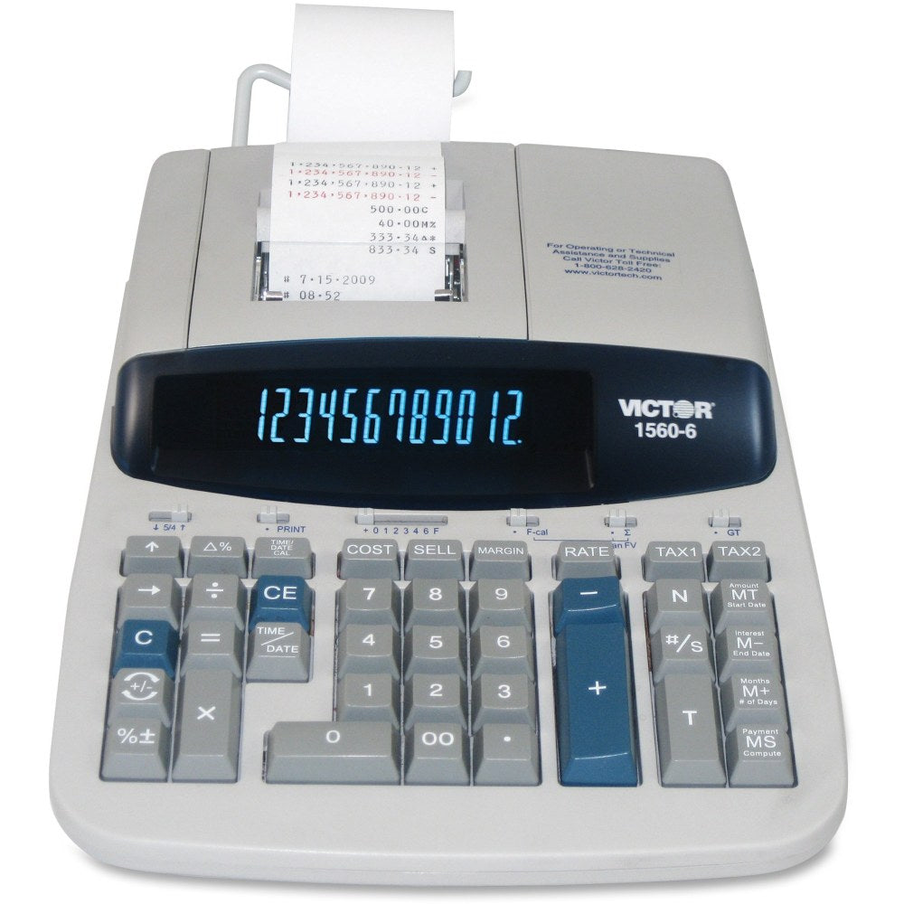 Victor 12-Digit Professional-Grade Heavy-Duty Commercial Printing Calculator