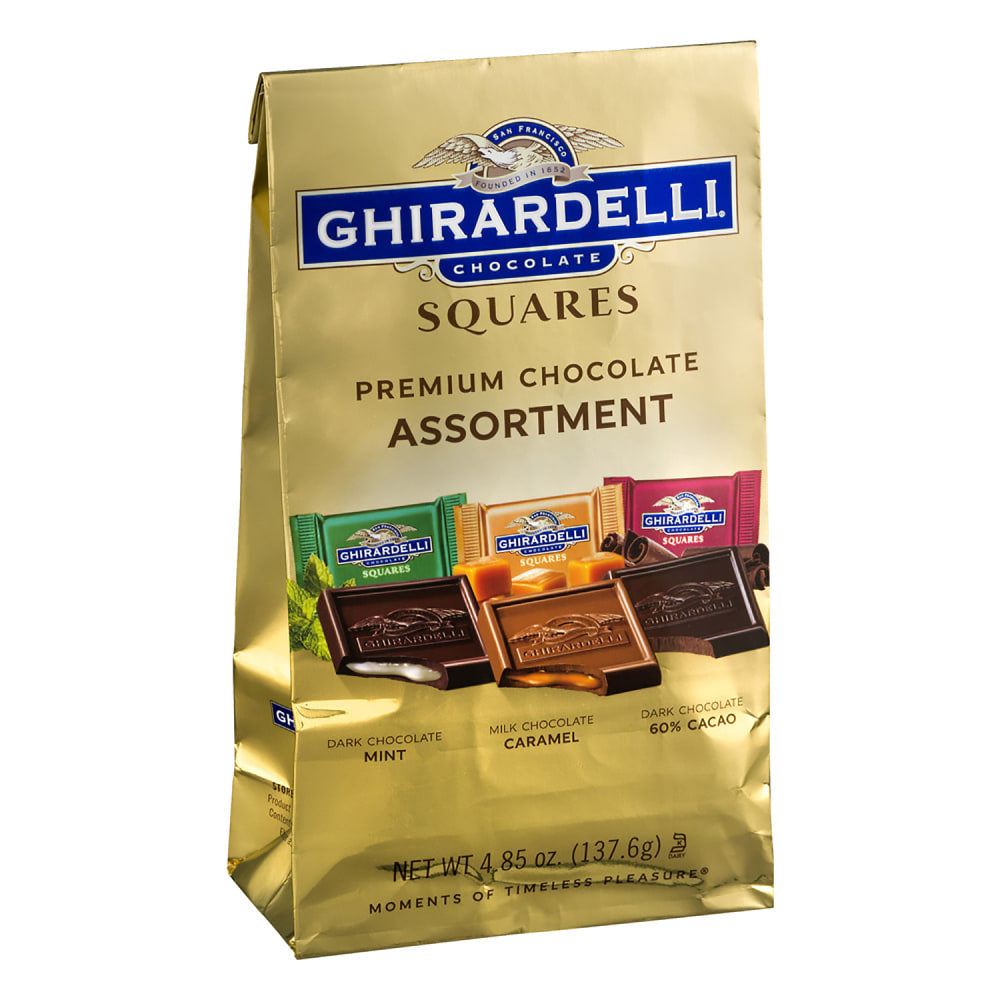 Ghirardelli Chocolate Squares, Premium Assortment, 4.85 Oz, Pack Of 3 Bags