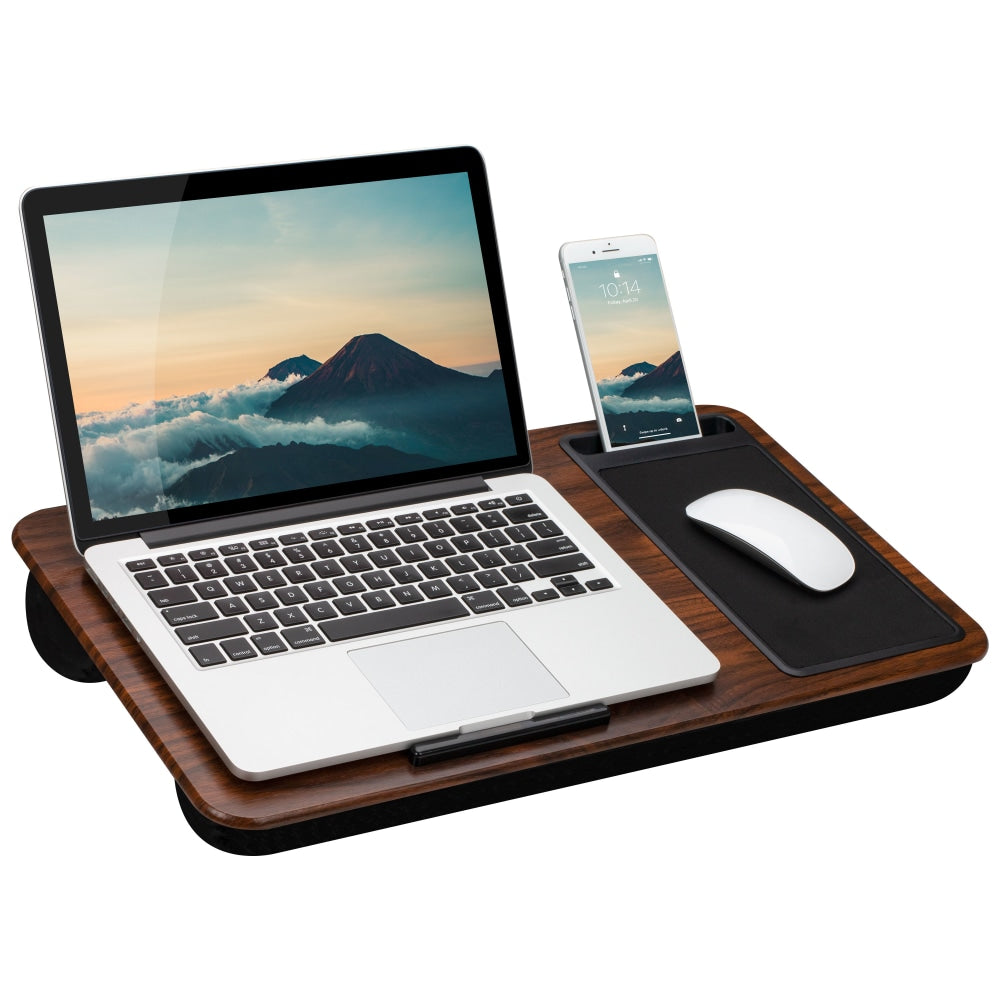 LapGear Home Office Lap Desk, 21in x 12in, Espresso Woodgrain