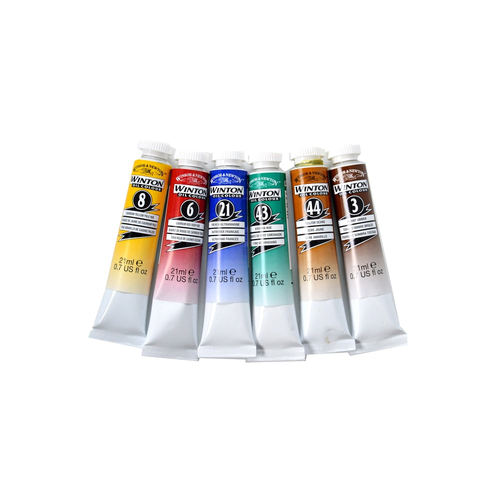 Winsor & Newton Winton Oil Color Intro Set, 21 mL, Set Of 6