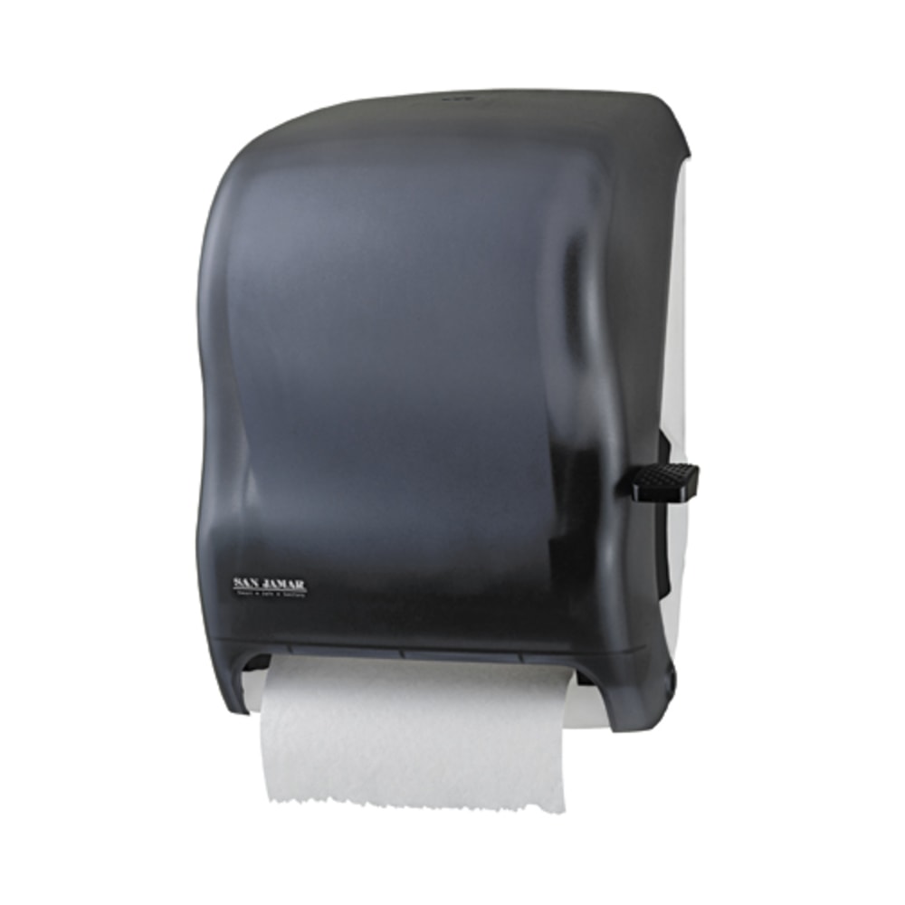 San Jamar Lever-action Jam-resistant Towel Dispenser - Roll Dispenser - Roll - 16.5in Height x 12.9in Width x 9.5in Depth - Plastic - Black Pearl - Durable, Long Lasting, Break Resistant, Lockable, Chemical Resistant, Jam Resistant