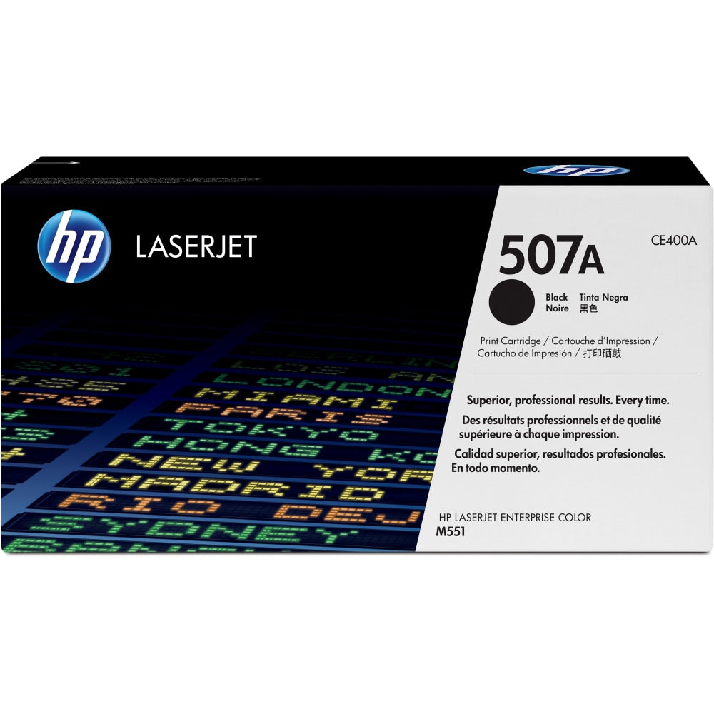 HP 507A Black Toner Cartridge, CE400AG