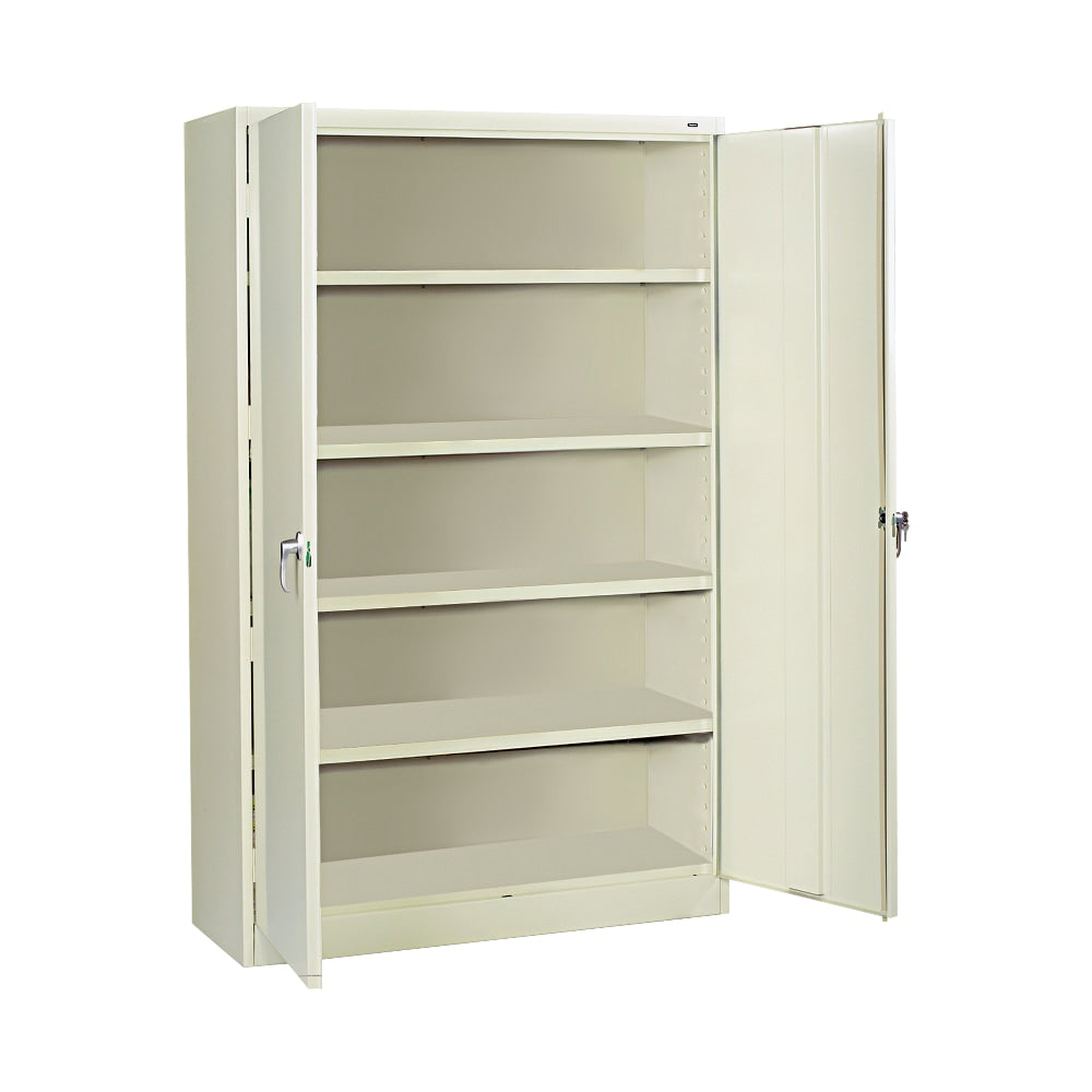 Assembled Jumbo Steel Storage Cabinet, 48w x 24d x 78h, Putty