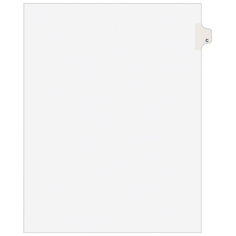 Avery Individual Legal Dividers Avery Style, Letter Size, Side Tab C, Pack Of 25