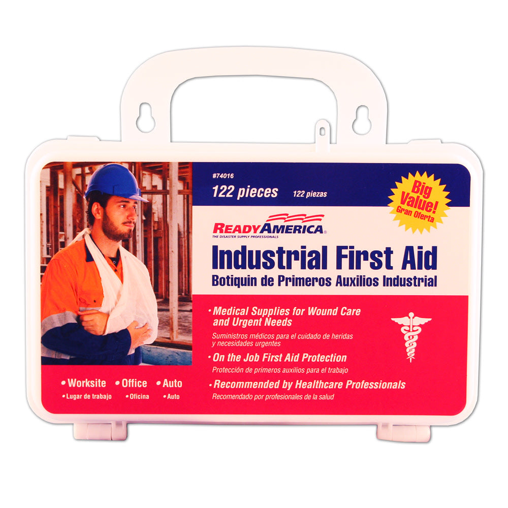 Ready America 122-Piece Industrial First Aid Kits, White, Pack of 4 Kits