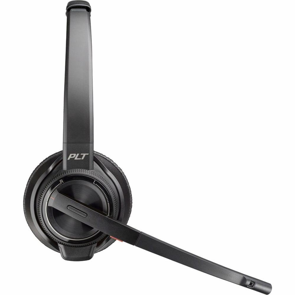 Poly Savi 8220 UC DECT USB-A Headset - Stereo - True Wireless - Bluetooth/DECT - 450 ft - 20 Hz - 20 kHz - On-ear - Binaural - Open - Omni-directional, Noise Cancelling Microphone - Noise Canceling - Black