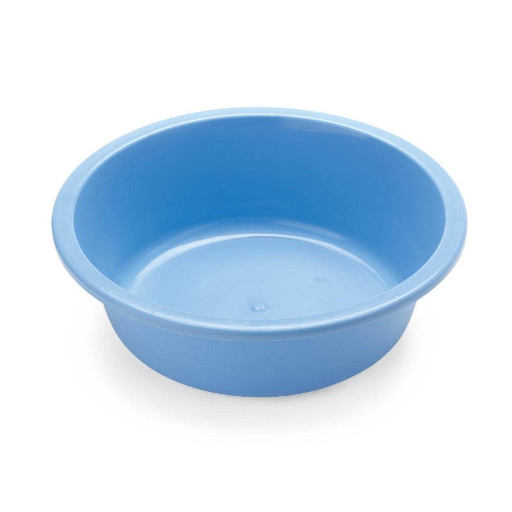 Medline Autoclavable Plastic Washbasins, Round, 5 Qt, Blue, Pack Of 12