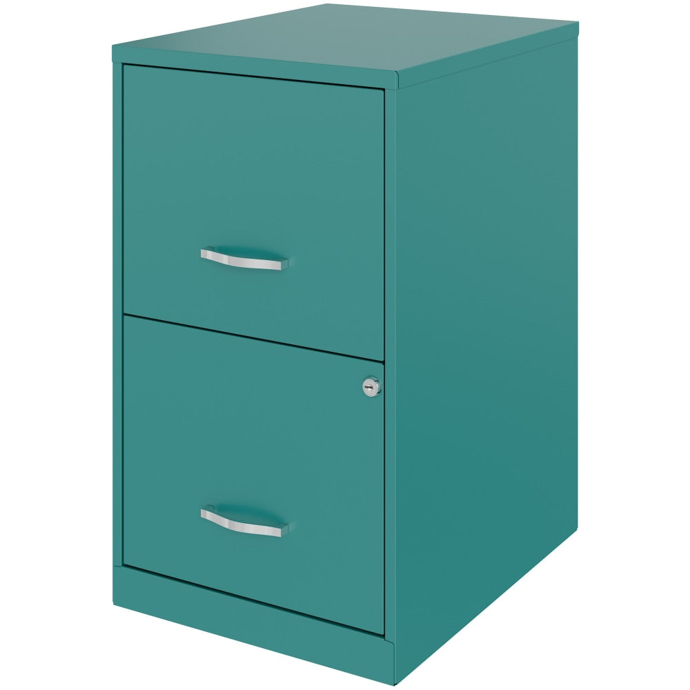 Realspace SOHO Smart 18inD Vertical 2-Drawer File Cabinet, Teal