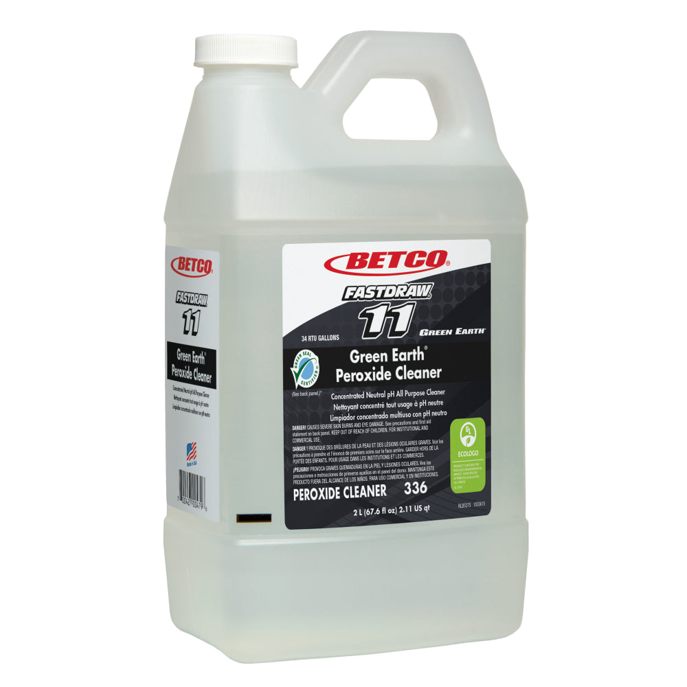 Betco Fastdraw Green Earth Peroxide Cleaner, Fresh Mint Scent, 67.6 Oz Bottle, Case Of 2