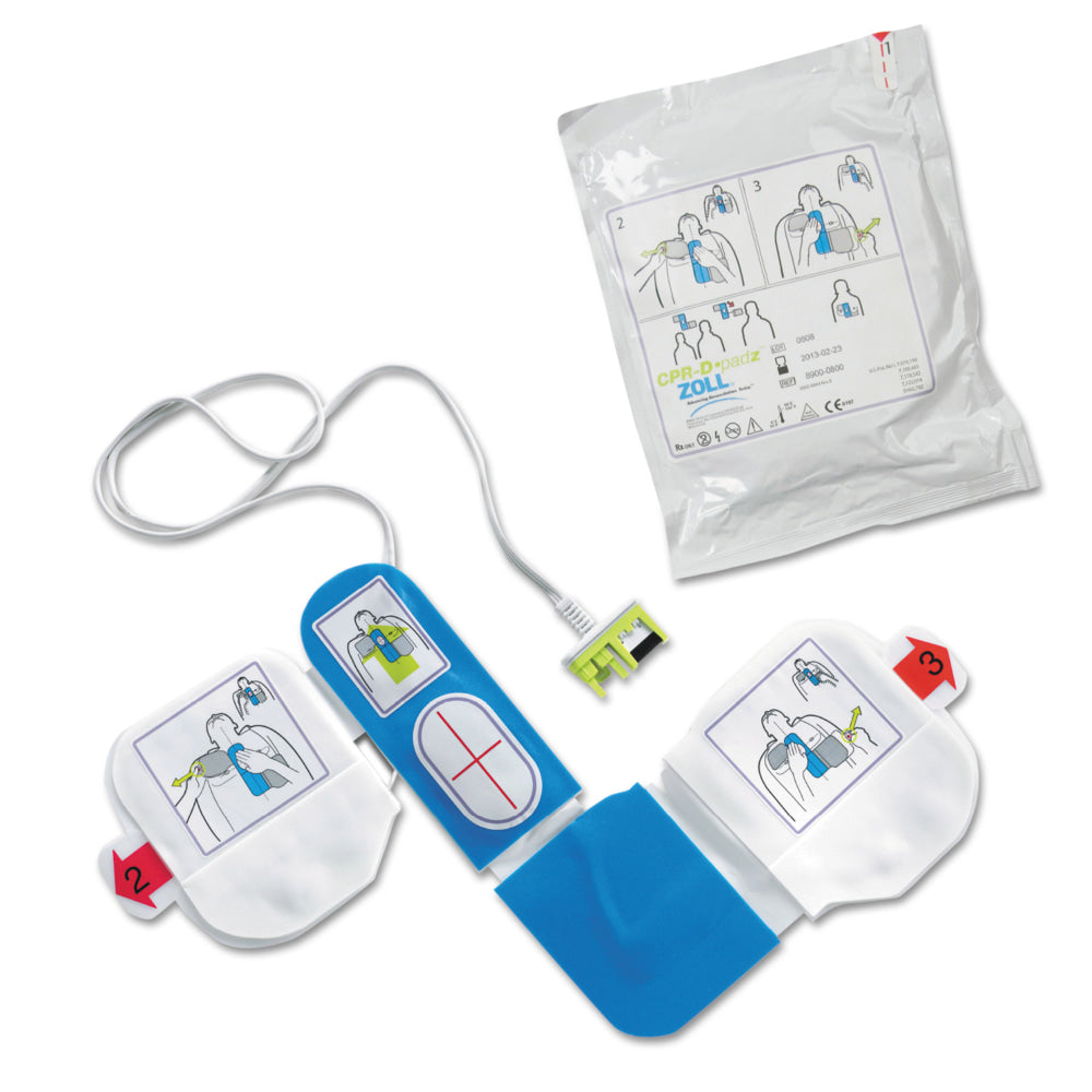 Zoll CPR-D-Padz ZOL8900080001 Adult Electrodes Defibrillator Pads, 1in x 9in, White