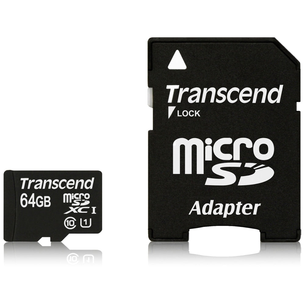 Transcend 64 GB Class 10/UHS-I microSDXC - 400x Memory Speed - Lifetime Warranty