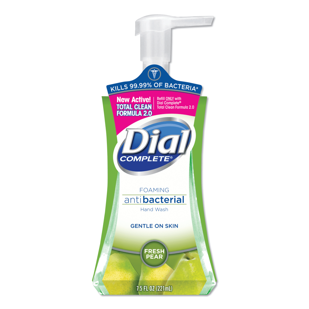 Dial Complete Foaming Antibacterial Hand Wash, Fresh Pear, 7.5 Oz.