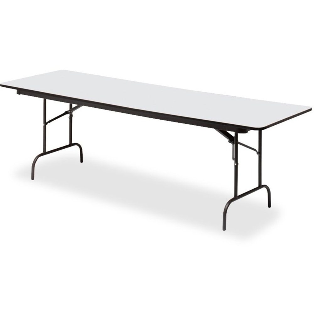 Iceberg Premium Wood Laminate Folding Table, Rectangular, 96inW x 30inD, Gray/Charcoal