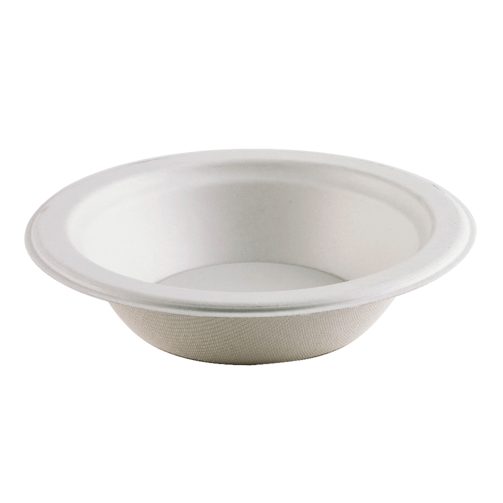 Highmark ECO Compostable Sugarcane Paper Bowls, 12 Oz, White, Case Of 1,000