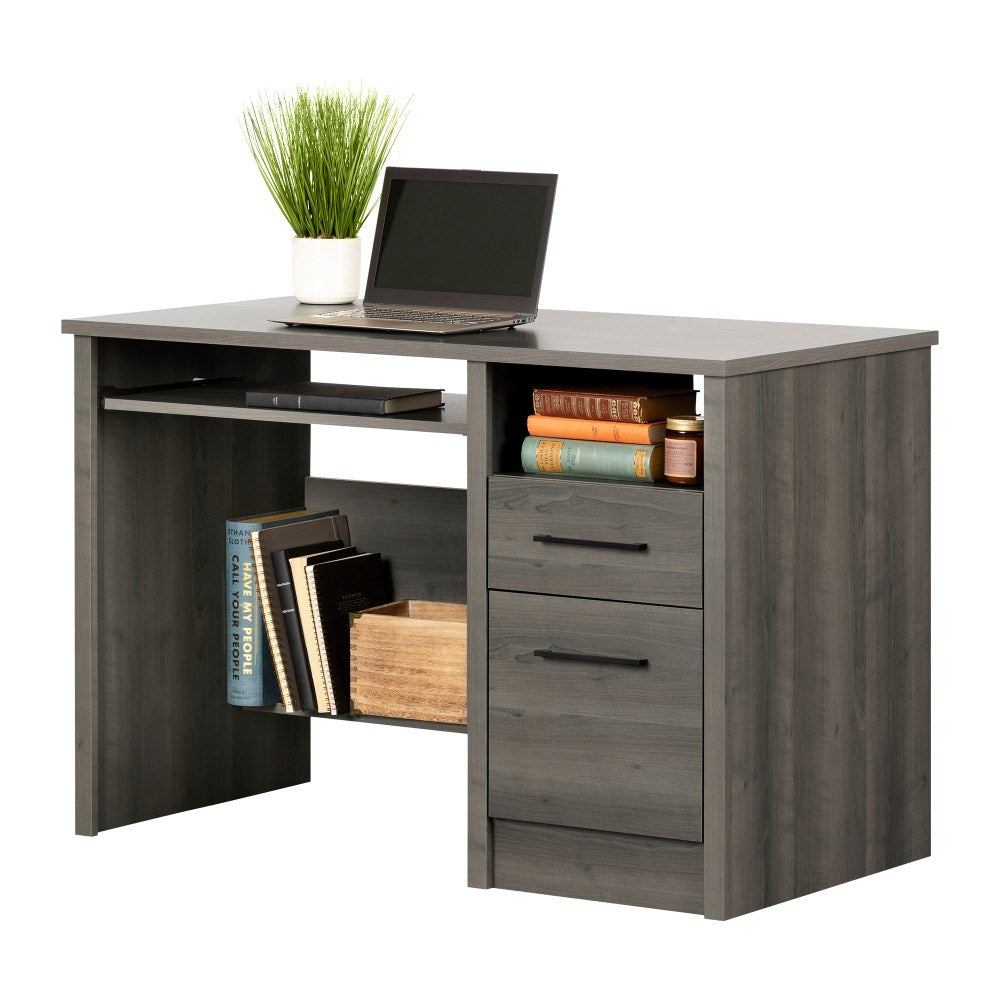 South Shore Gravity 46inW Computer Desk, Gray Maple