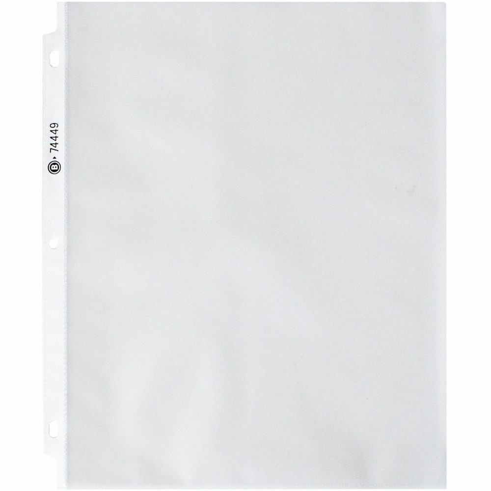 Business Source Nonglare Top-loading Sheet Protectors - 11in Height x 9in Width - 3.3 mil Thickness - For Letter 8 1/2in x 11in Sheet - Ring Binder - Rectangular - Clear - Polypropylene - 100 / Box