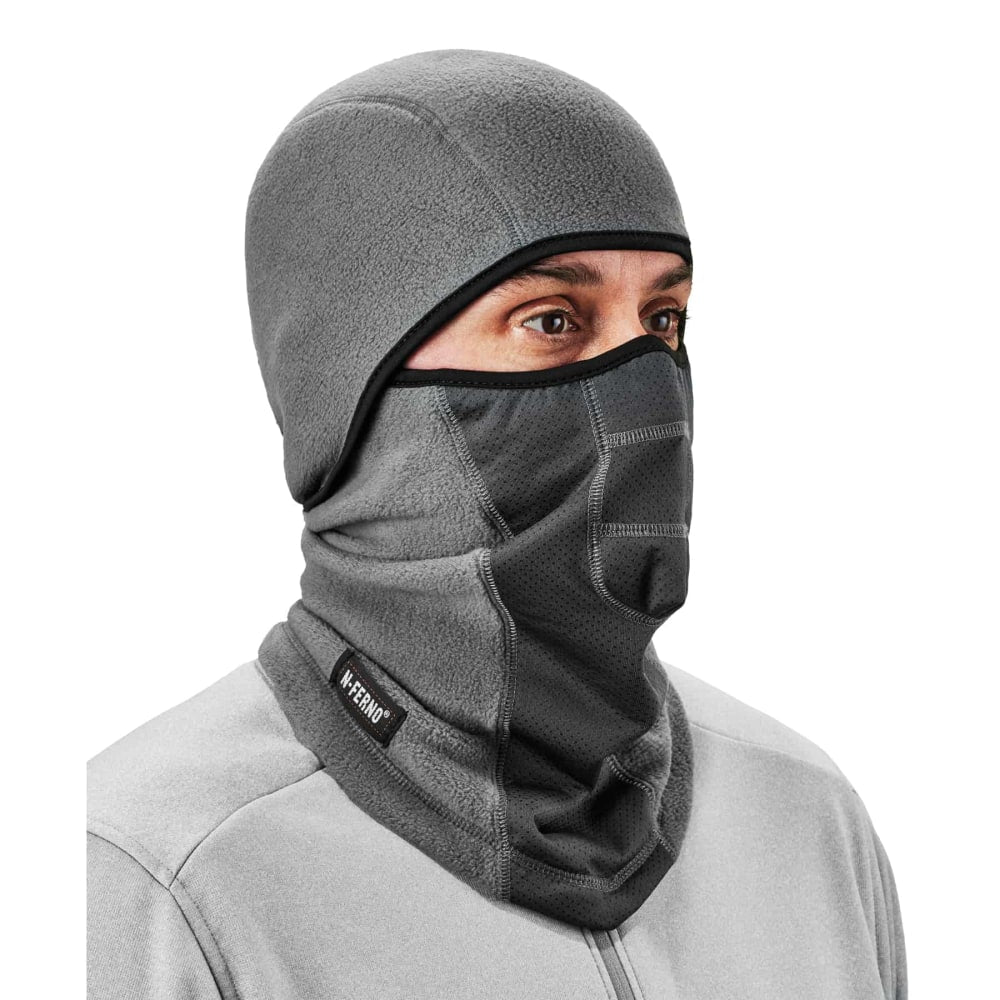 Ergodyne N-Ferno 6823 Windproof Hinged Balaclava, One Size, Gray