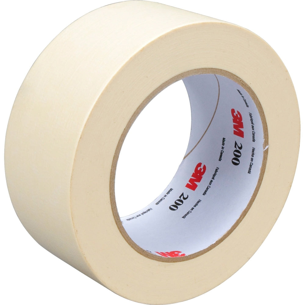 3M 200 Masking Tape, 2in x 60 Yd., Natural, Case Of 24