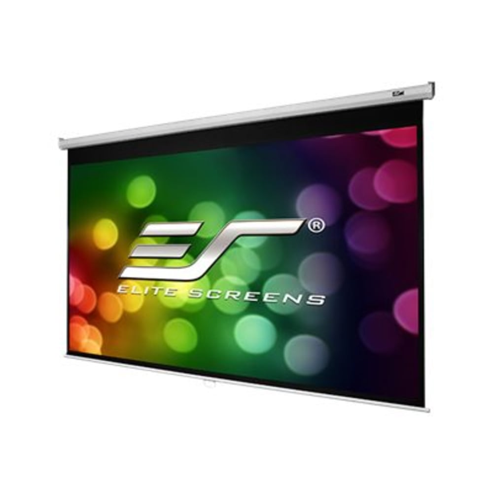 Elite Screens Manual B Series M100H - Projection screen - ceiling mountable, wall mountable - 100in (100 in) - 16:9 - MaxWhite - white