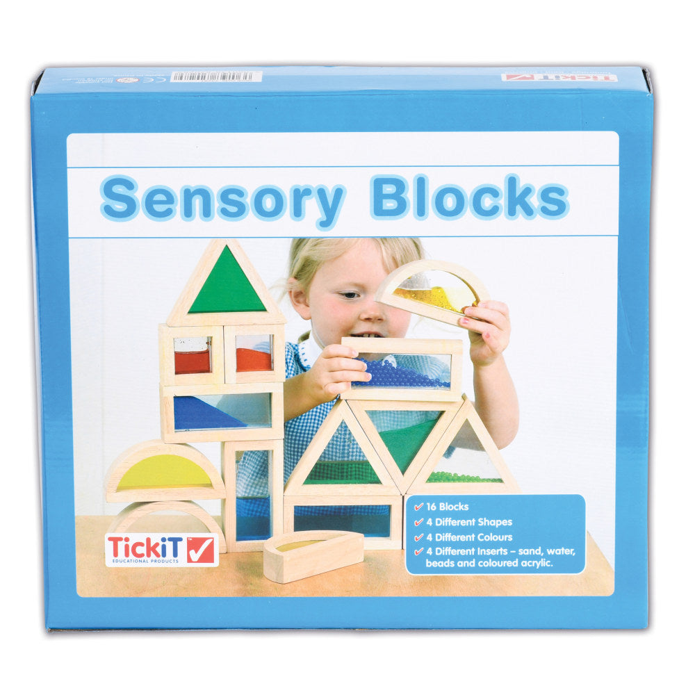 TickiT 16-Piece Sensory Blocks Set, Assorted Colors