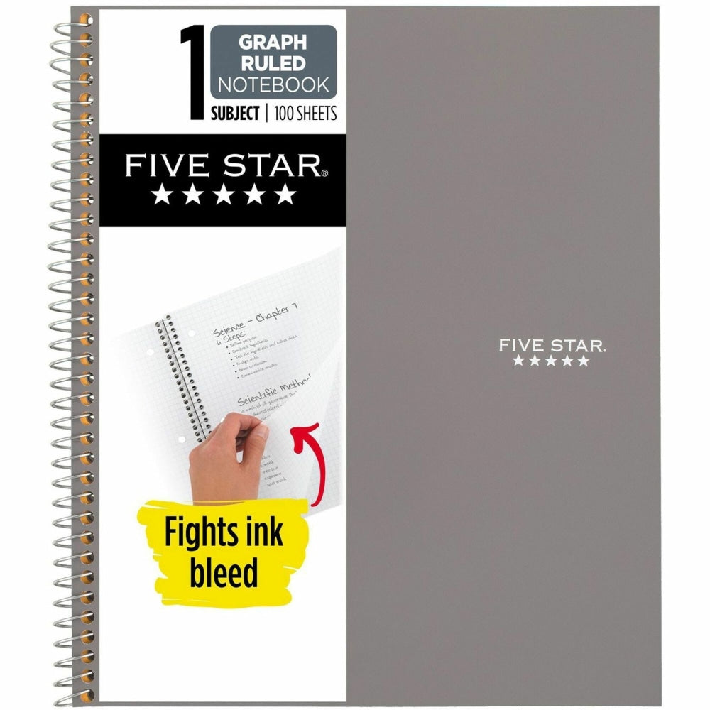 Five Star Wire-Bound Notebook, 1 Subject, Letter-Size, Quadrille Rule, Assorted