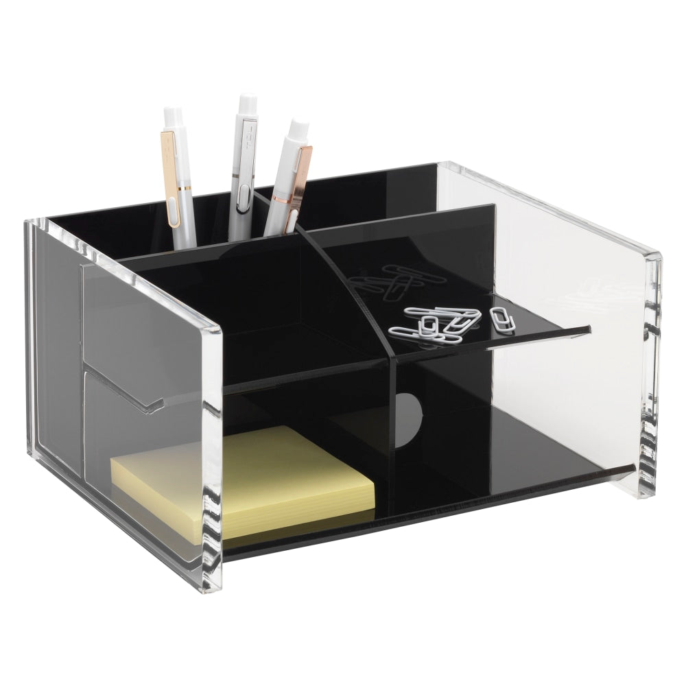 Realspace Black Acrylic Desk Organizer