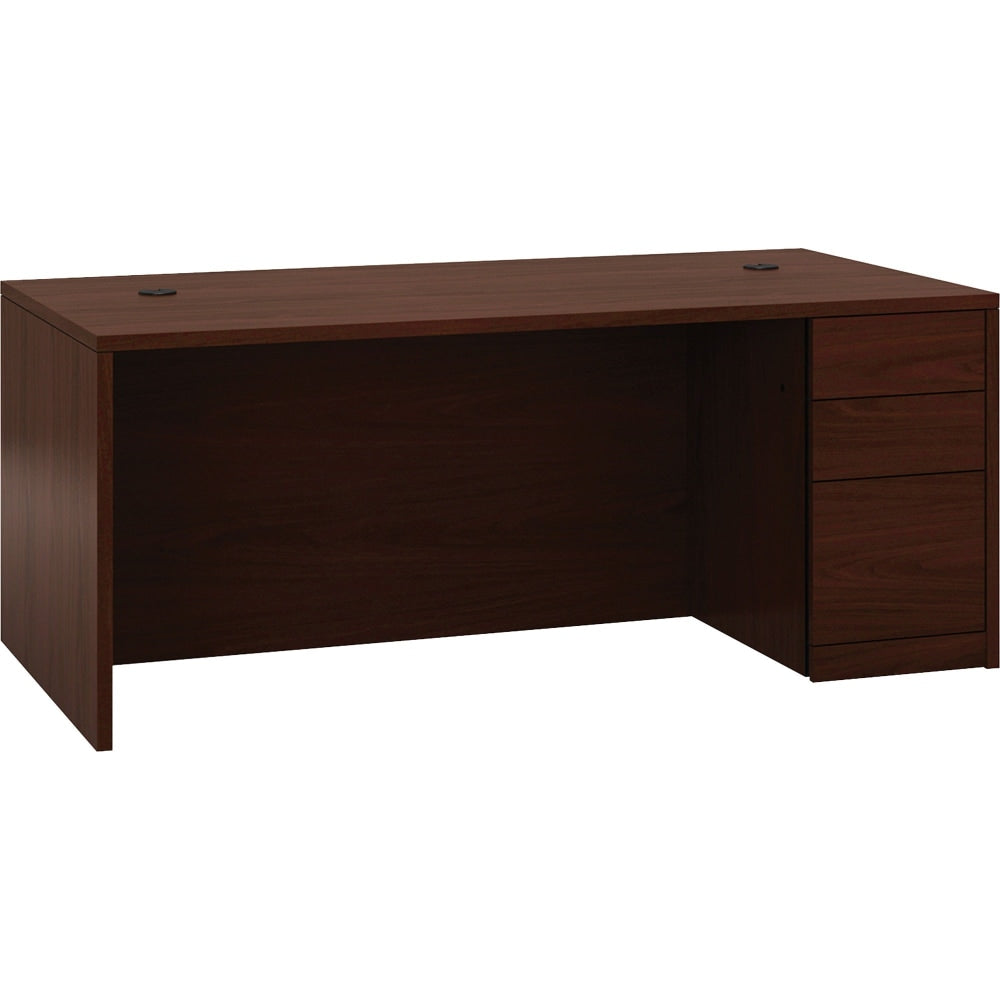 HON 10500 72in W Right-Pedestal Computer Desk, Mahogany