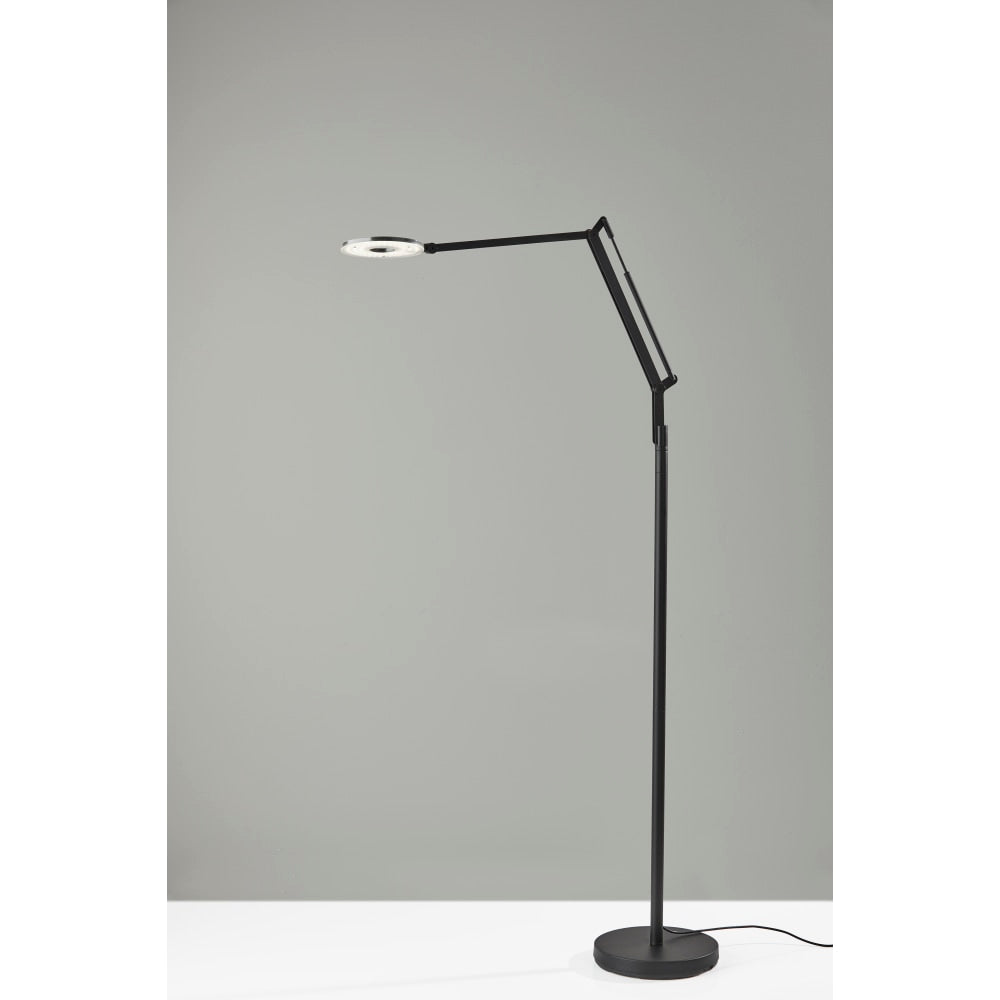 Adesso Gordon Adjustable LED Floor Lamp, 66-1/2inH, Black