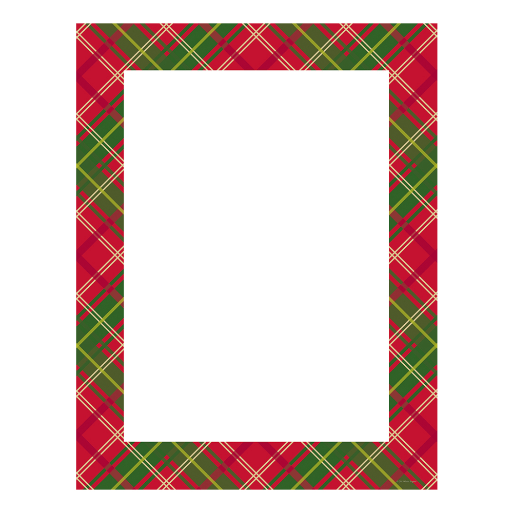 Great Papers! Country Plaid Holiday Letterhead, 8.5in x 11in, Inkjet and Laser Printer Compatible, 80 count