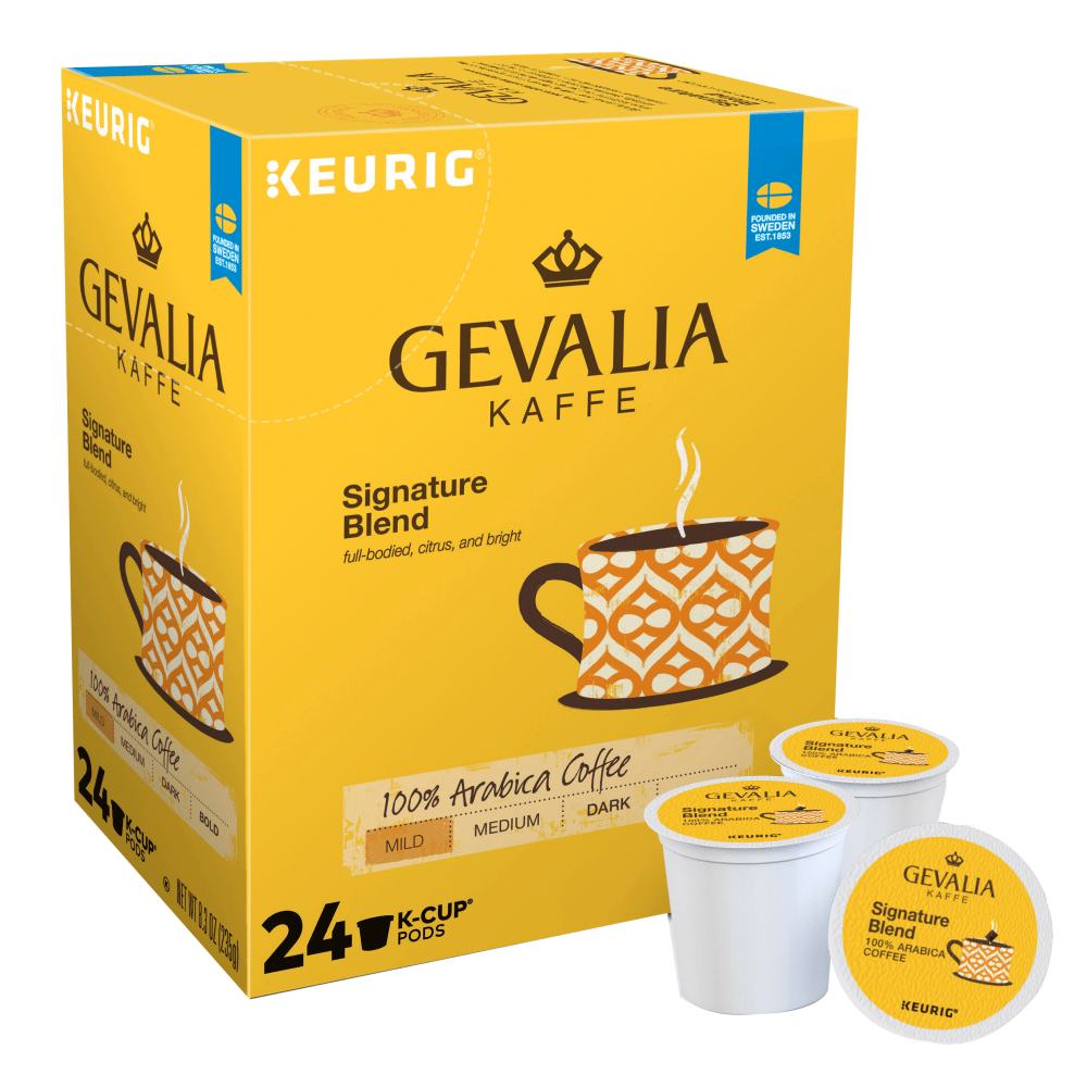 Gevalia Single-Serve Coffee K-Cup, Signature Blend, Carton Of 24