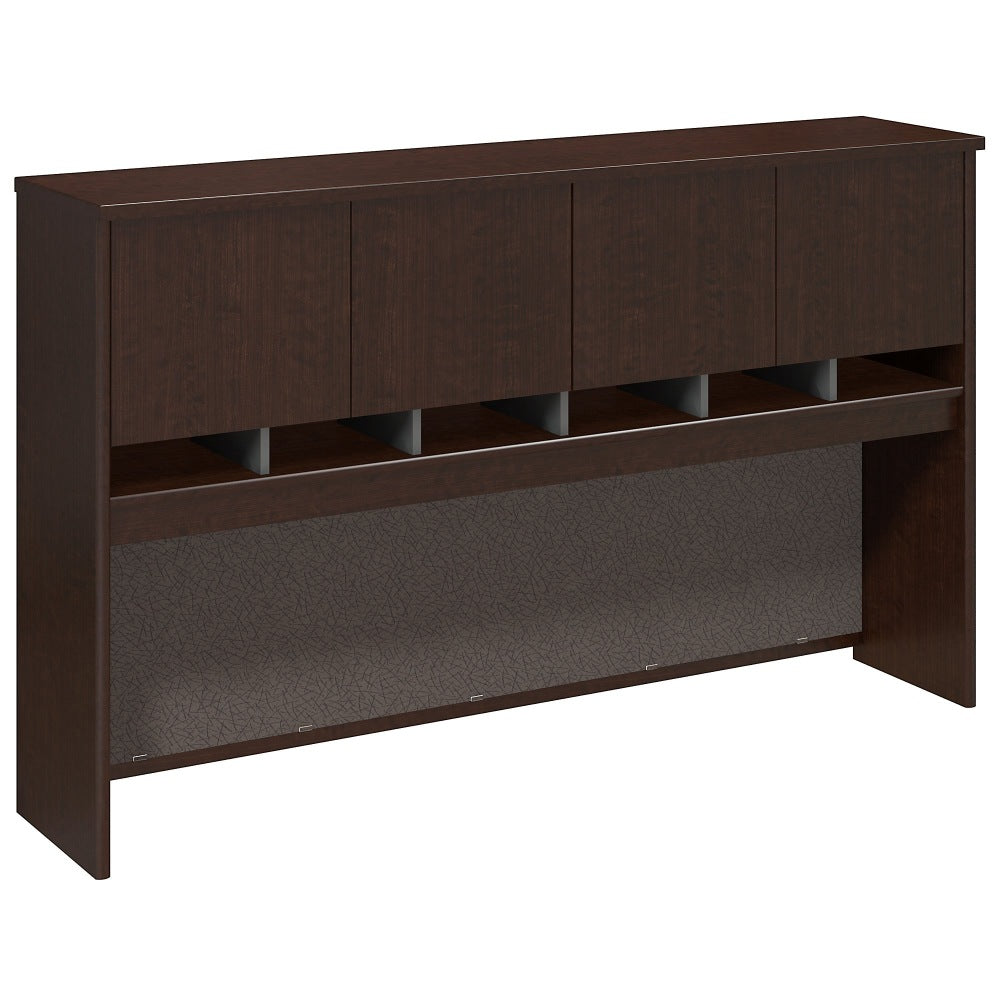 Bush Business Furniture Components 4 Door Hutch, 72inW, Mocha Cherry, Standard Delivery