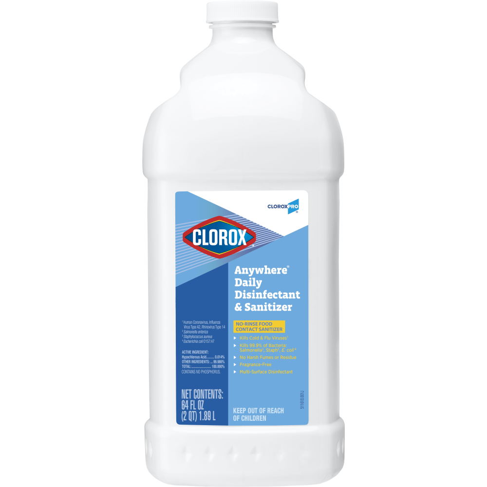 Clorox Commercial Solutions Anywhere Hard Surface Sanitizing Spray, 64 Oz