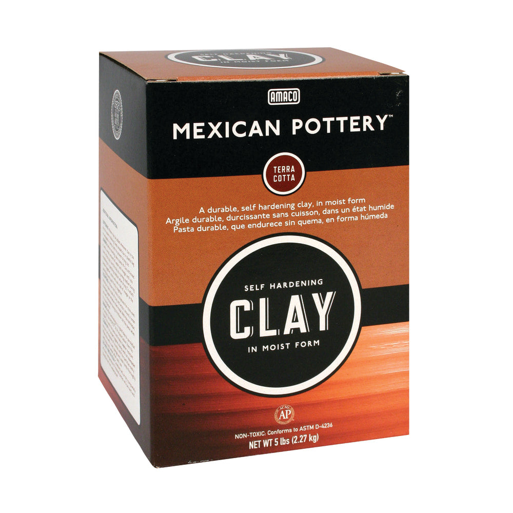 AMACO Mexican Pottery Self-Hardening Clay, 5 Lb, Terra Cotta