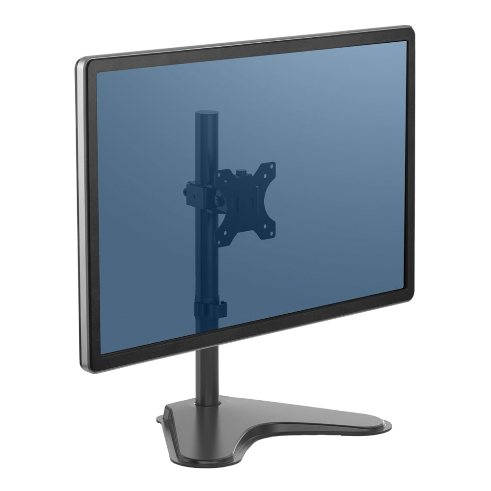 Fellowes Professional Freestanding Single Monitor Arm For 32in Monitors, 18.31inH x 11.03inW x 28.56inD, Black