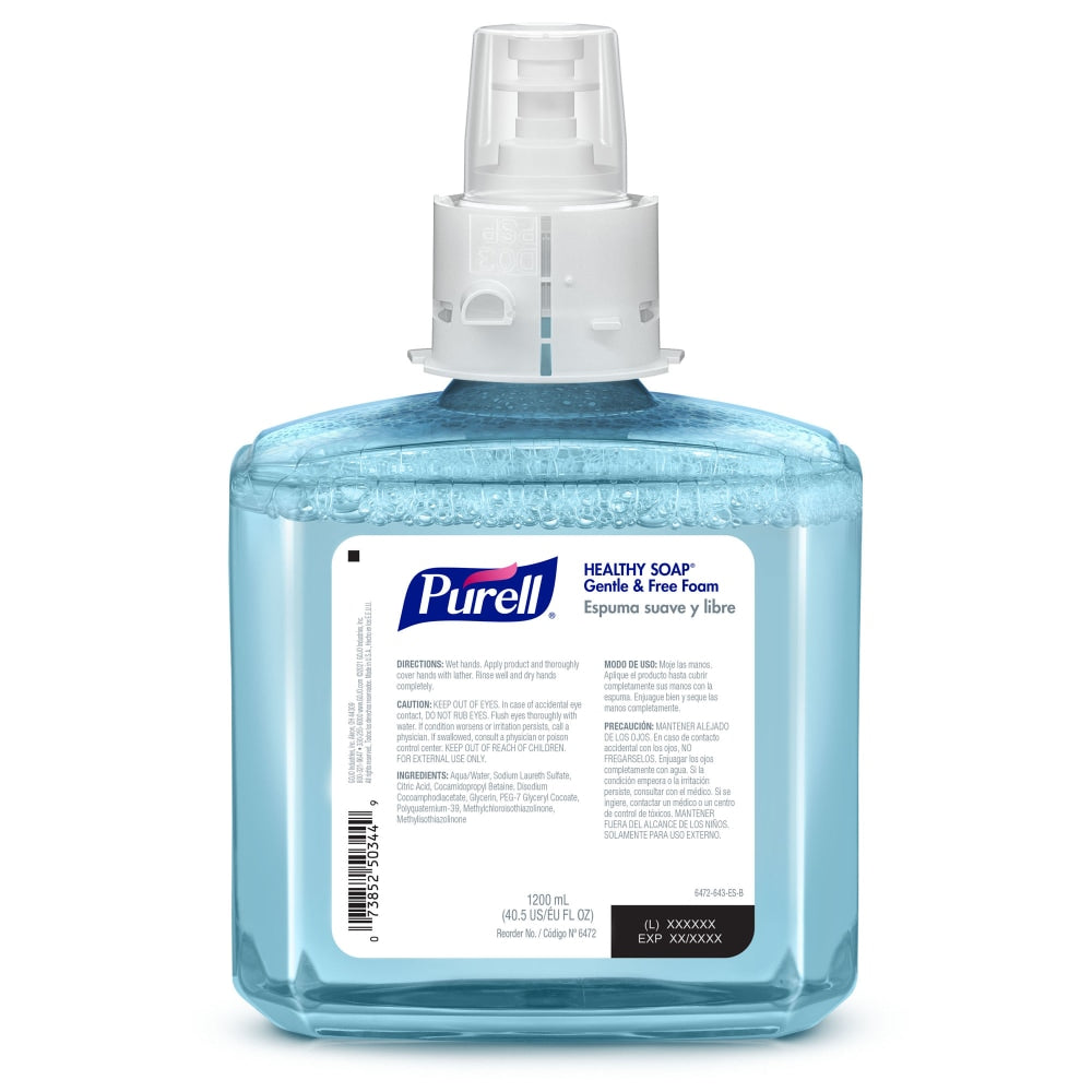 PURELL Brand Gentle and Free HEALTHY SOAP Foam ES6 Refill, Fragrance Free, 40.6 Oz, Pack of 2