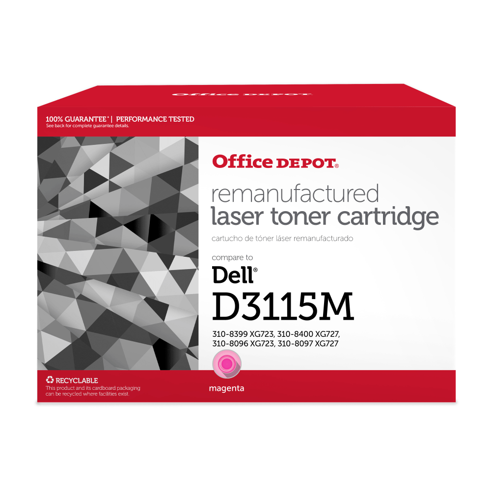 Office Depot Remanufactured Magenta Toner Cartridge Replacement For Dell RF013, ODD3115M