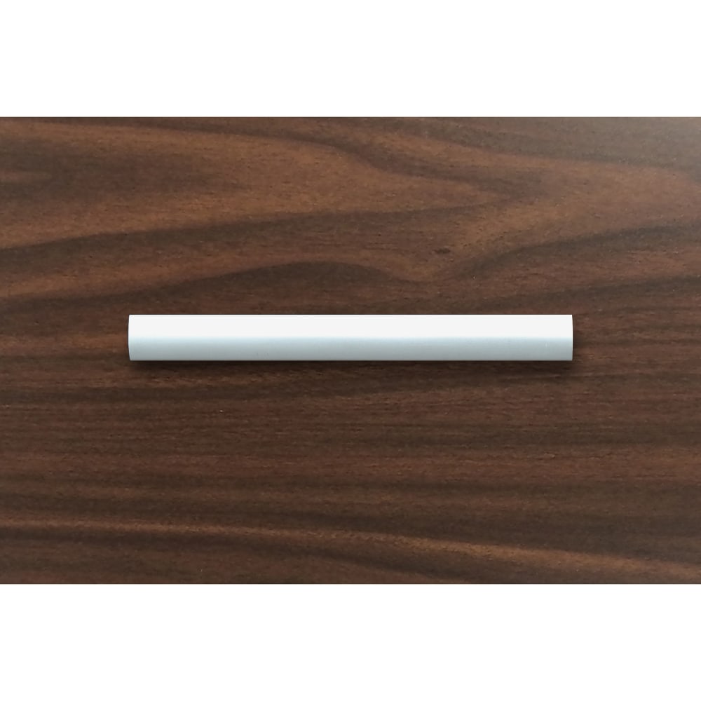 Lorell Modern Laminate Drawer Pulls, 1-1/8inH x 5-7/8inW x 5/8inD, Silver, Pack Of 2 Pulls