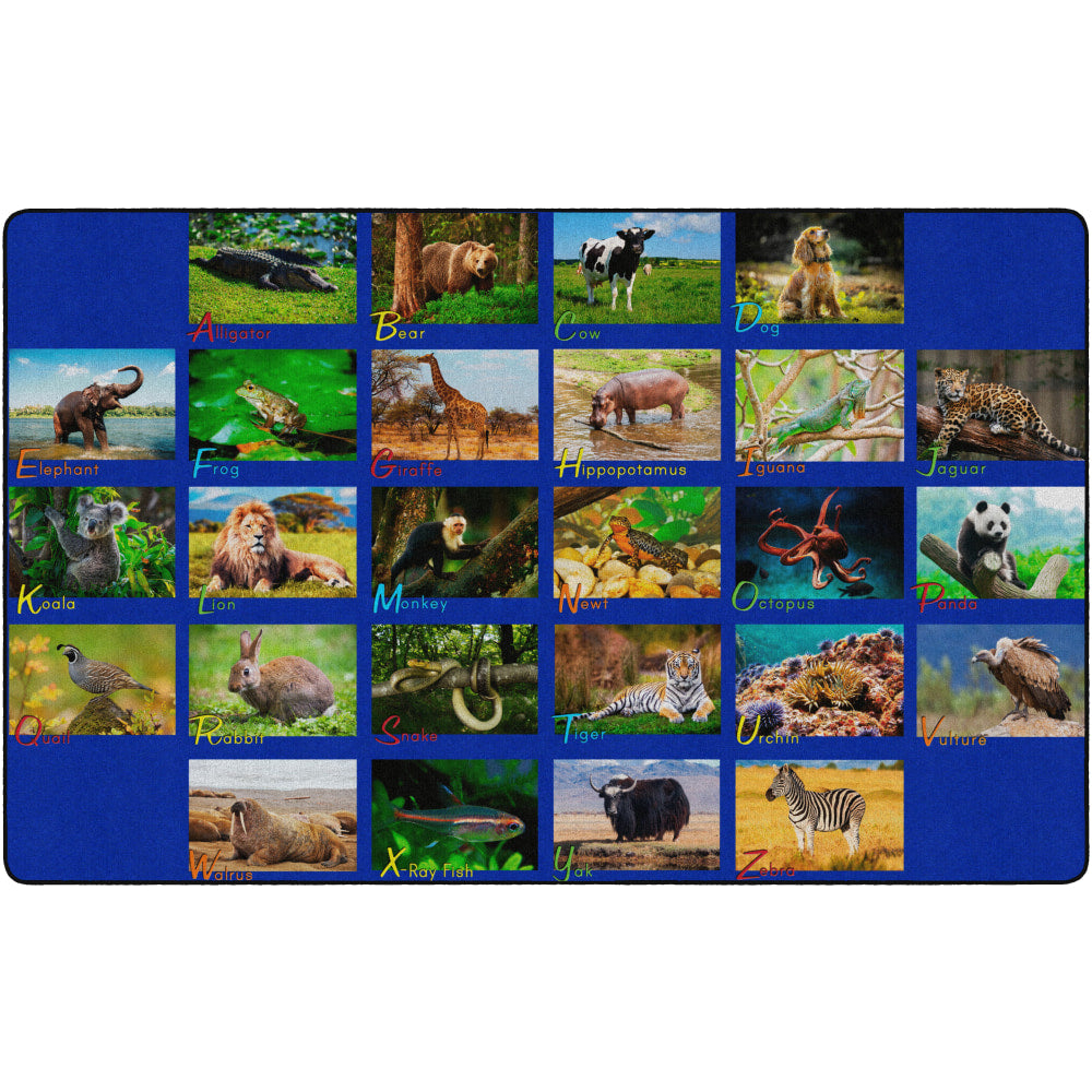 Flagship Carpets Alphabet Animals Area Rug, 7ft6inH x 12ftW