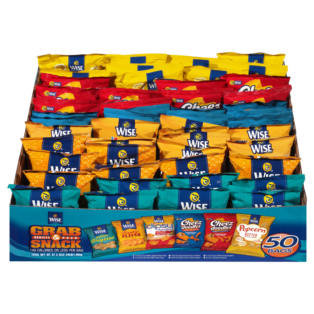 Wise Foods Grab & Snack Variety Pack, Pack Of 50 Bags