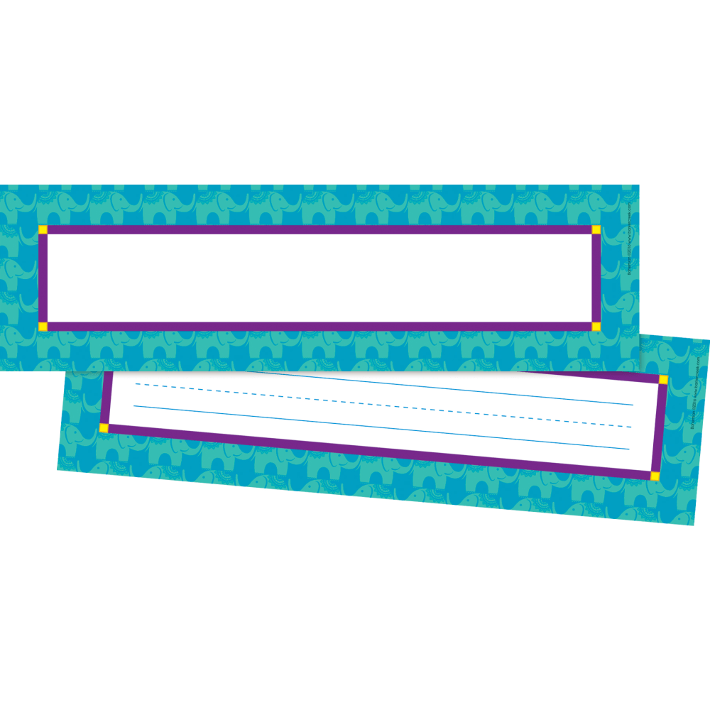 Barker Creek Double-Sided Desk Tags/Bulletin Board Signs, 3 1/2in x 12in, Bohemian, Pack Of 36