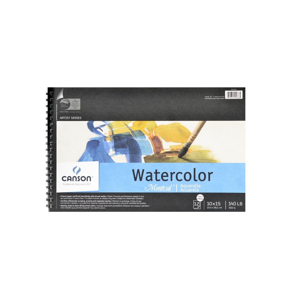 Canson Montval Watercolor Paper, 10in x 15in, 12 Sheets