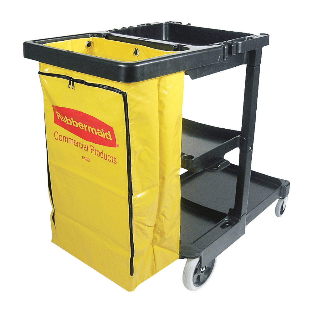 Rubbermaid Janitor Cart with 25-Gallon Zipper Vinyl Bag