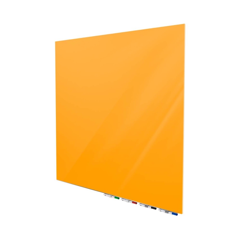 Ghent Aria Low Profile Glassboard, Magnetic, 48inH x 48inW, Square, Marigold