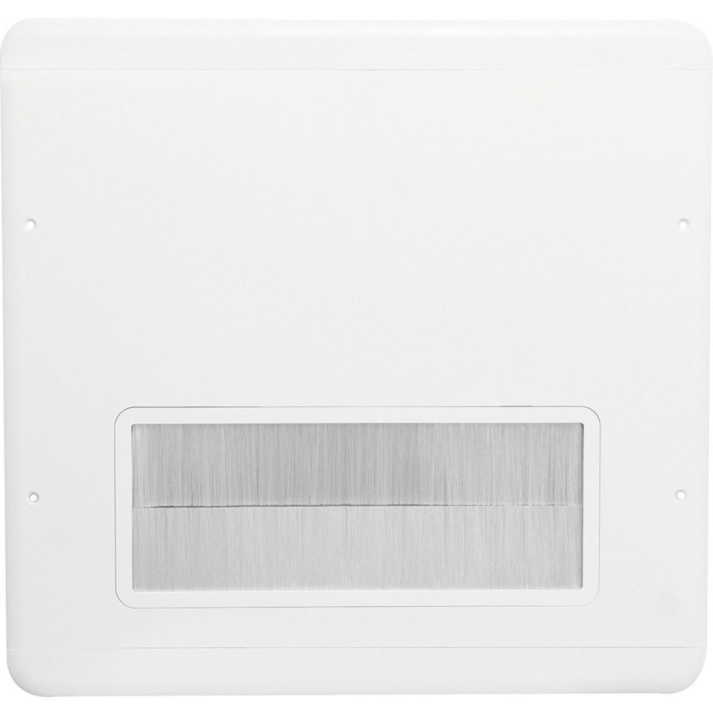 DataComm 80-1500-BR 15-Inch Plastic Enclosure Box with Brush Cover - 1-gang - White - ABS Plastic