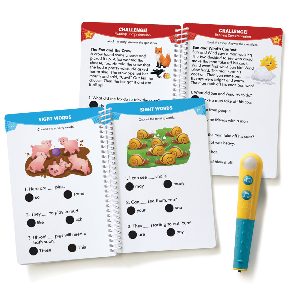 Educational Insights Hot Dots Lets Master Grade 1 Reading Set With Hot Dots Pen, Grade 1