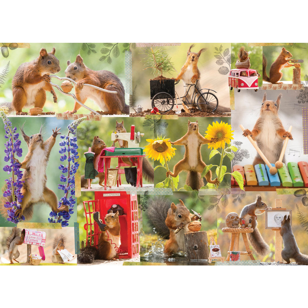 Willow Creek Press 1,000-Piece Puzzle, 26-5/8in x 19-1/4in, Gettin Squirrelly